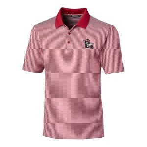 Cutter & Buck Red and White Striped Polo Shirt NC State Wolfpack